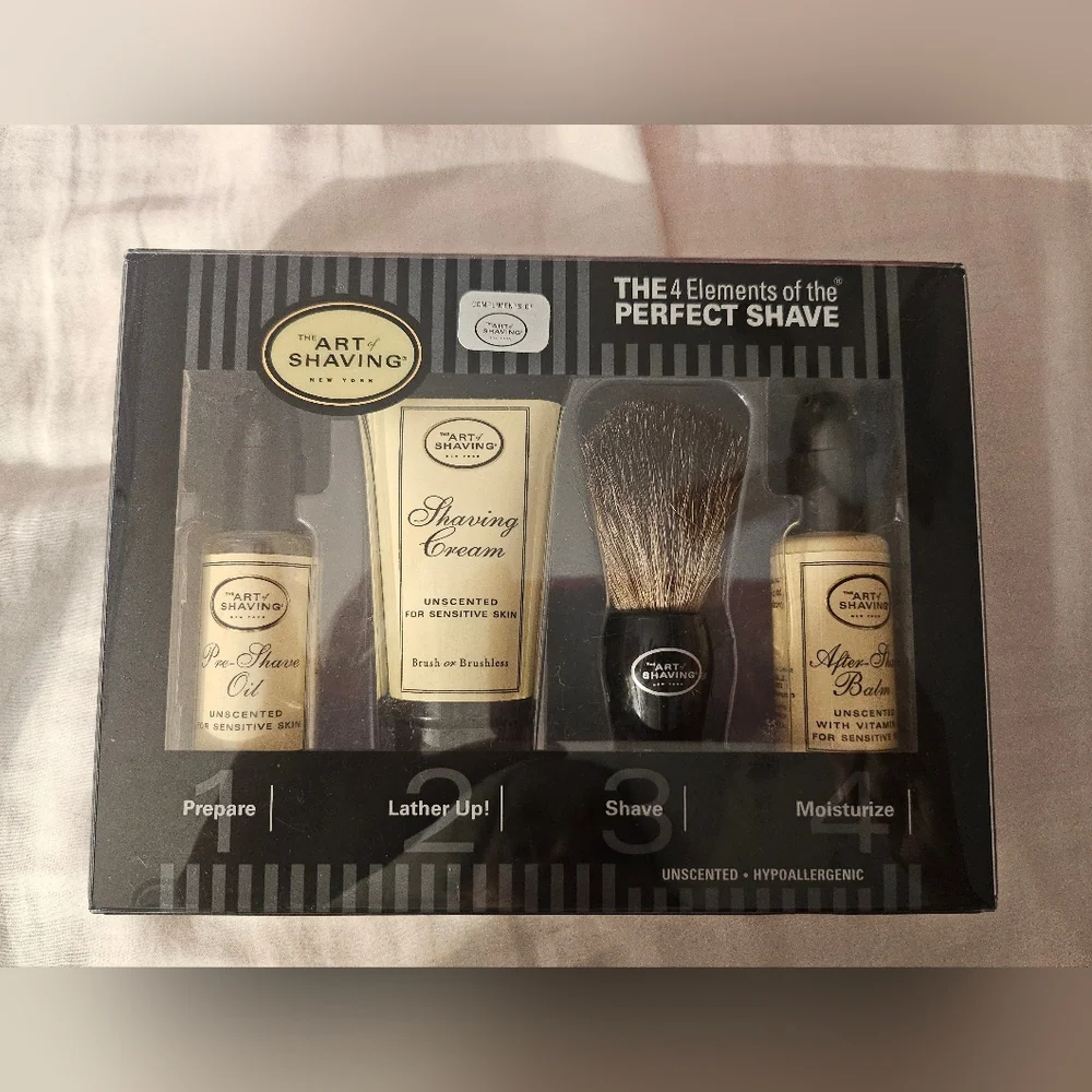 Beard King & The Art‎ of Shaving Men's Grooming Set (Black)